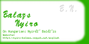 balazs nyiro business card